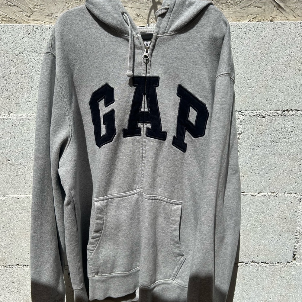 GAP Light Gray Zip-Up Hoodie